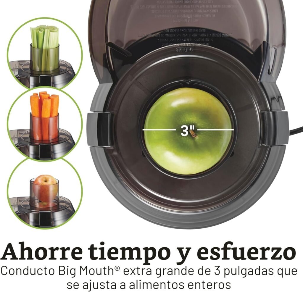 Boquilla de 3 pulgadas extractor de jugo centrifugo hamilton beach 800 watts